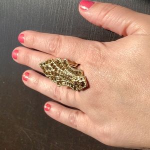 Gold-tone Statement stretch ring